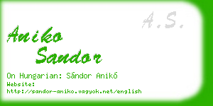 aniko sandor business card